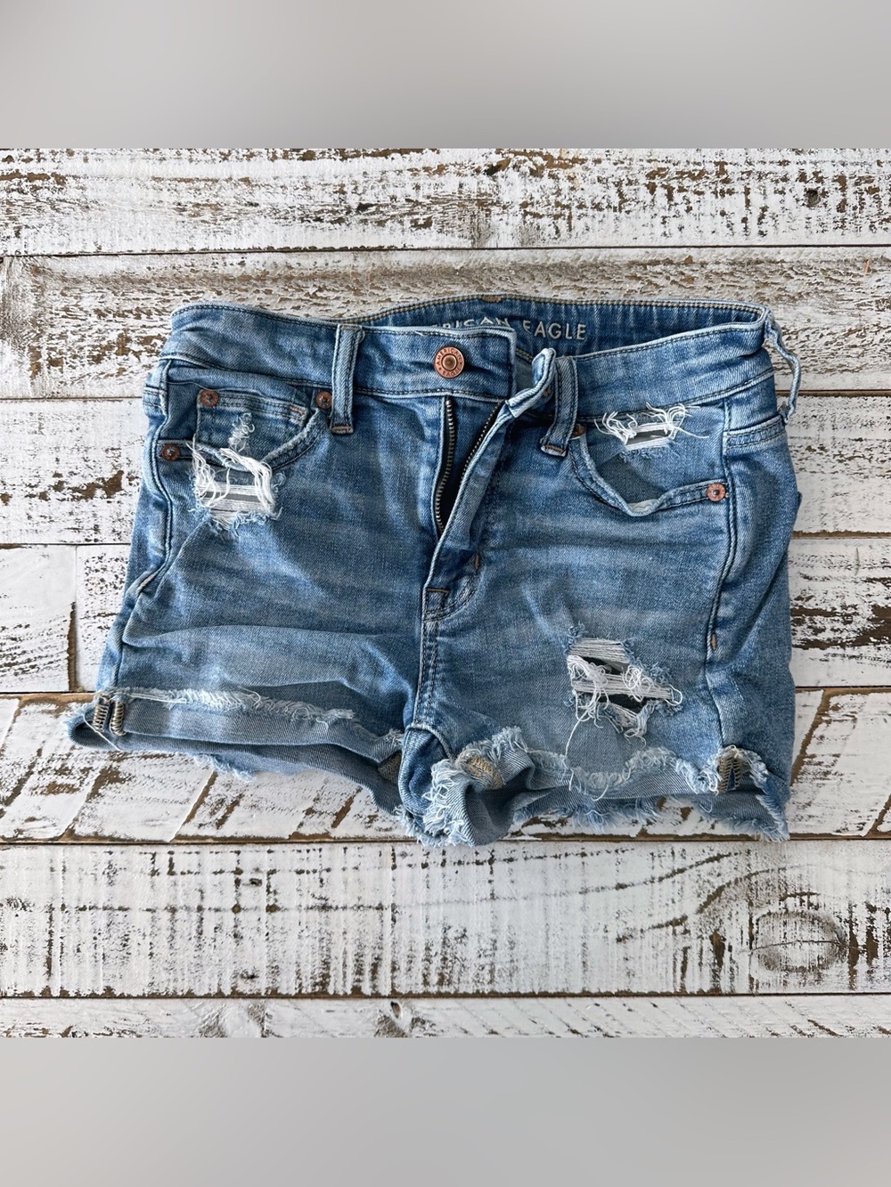 American Eagle Outfitters Hi-Rise Shortie Denim Women’s Shorts - Size 0